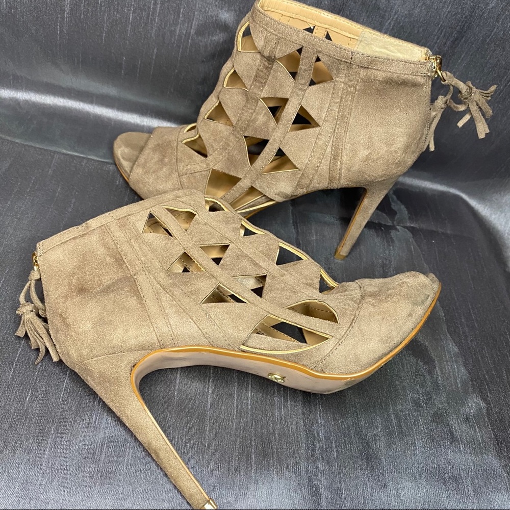Women’s Peep Toe Heel Sandals Size 8.5 - Picture 2 of 3